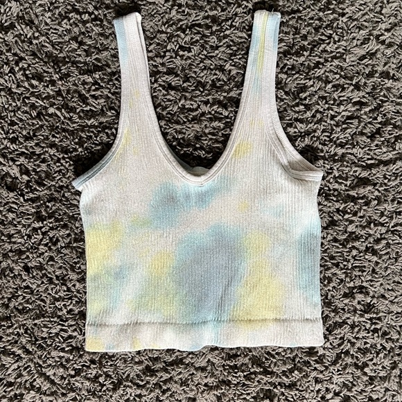 Urban Outfitters Out from Under Ribbed Tie Dye Crop Tank Top - Picture 2 of 2